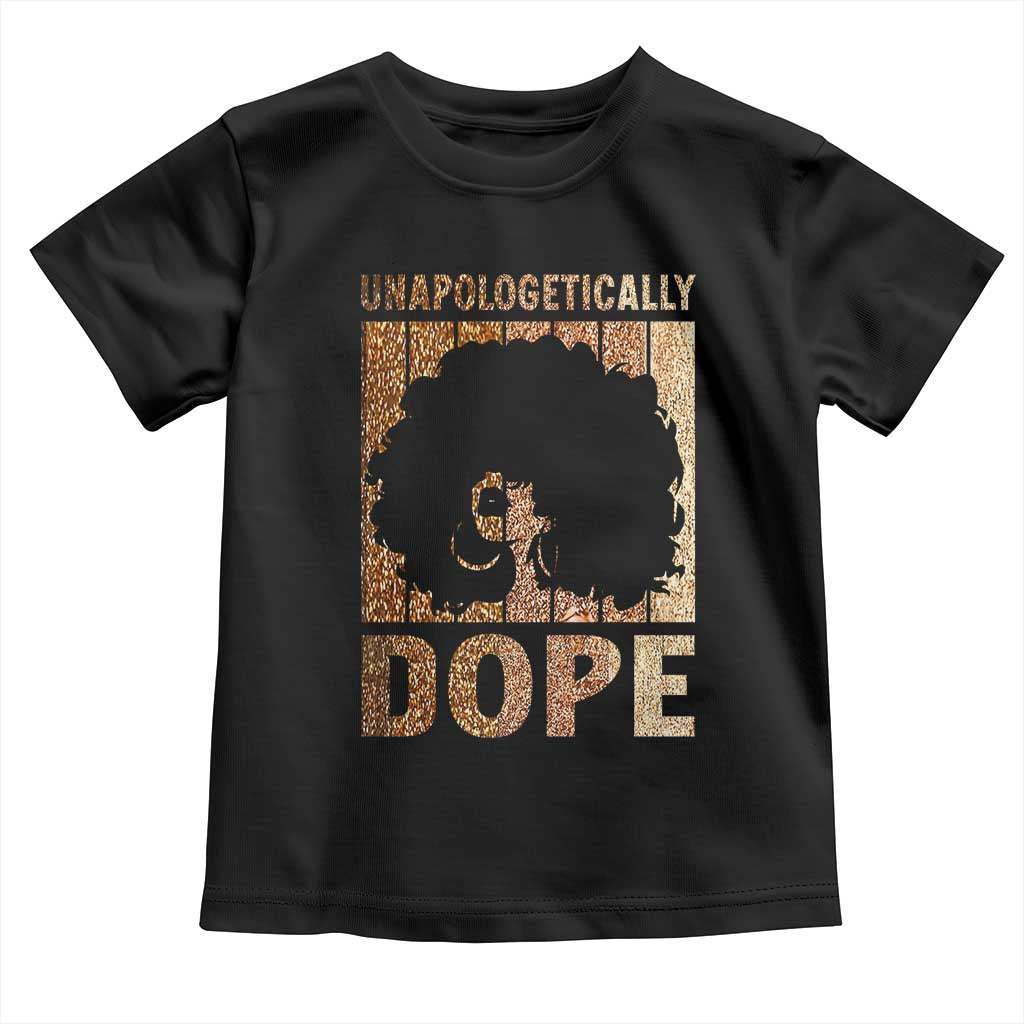 Melanin Queen Glitter Print Toddler T Shirt Unapologetically Dope - Wonder Print Shop