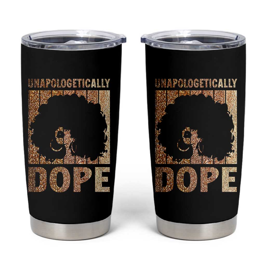 Melanin Queen Glitter Print Tumbler Cup Unapologetically Dope - Wonder Print Shop