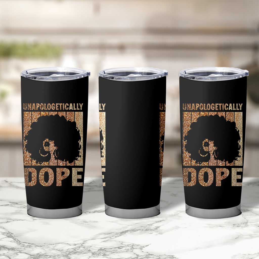 Melanin Queen Glitter Print Tumbler Cup Unapologetically Dope - Wonder Print Shop