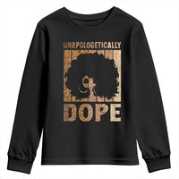Melanin Queen Glitter Print Youth Sweatshirt Unapologetically Dope - Wonder Print Shop