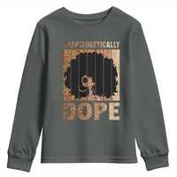 Melanin Queen Glitter Print Youth Sweatshirt Unapologetically Dope - Wonder Print Shop