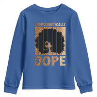 Melanin Queen Glitter Print Youth Sweatshirt Unapologetically Dope - Wonder Print Shop