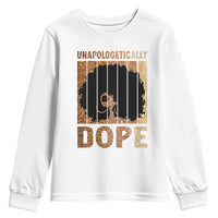 Melanin Queen Glitter Print Youth Sweatshirt Unapologetically Dope - Wonder Print Shop
