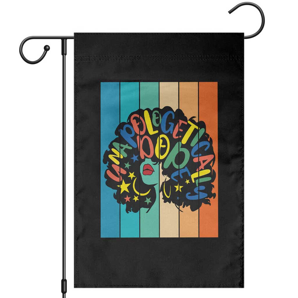 Black Girl Magic Pride Garden Flag Unapologetically Dope Retro Sunset - Wonder Print Shop