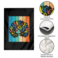 Black Girl Magic Pride Garden Flag Unapologetically Dope Retro Sunset - Wonder Print Shop