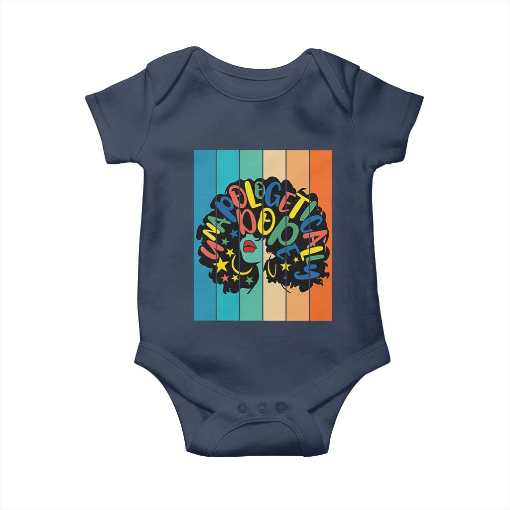 Black Girl Magic Pride Baby Onesie Unapologetically Dope Retro Sunset - Wonder Print Shop