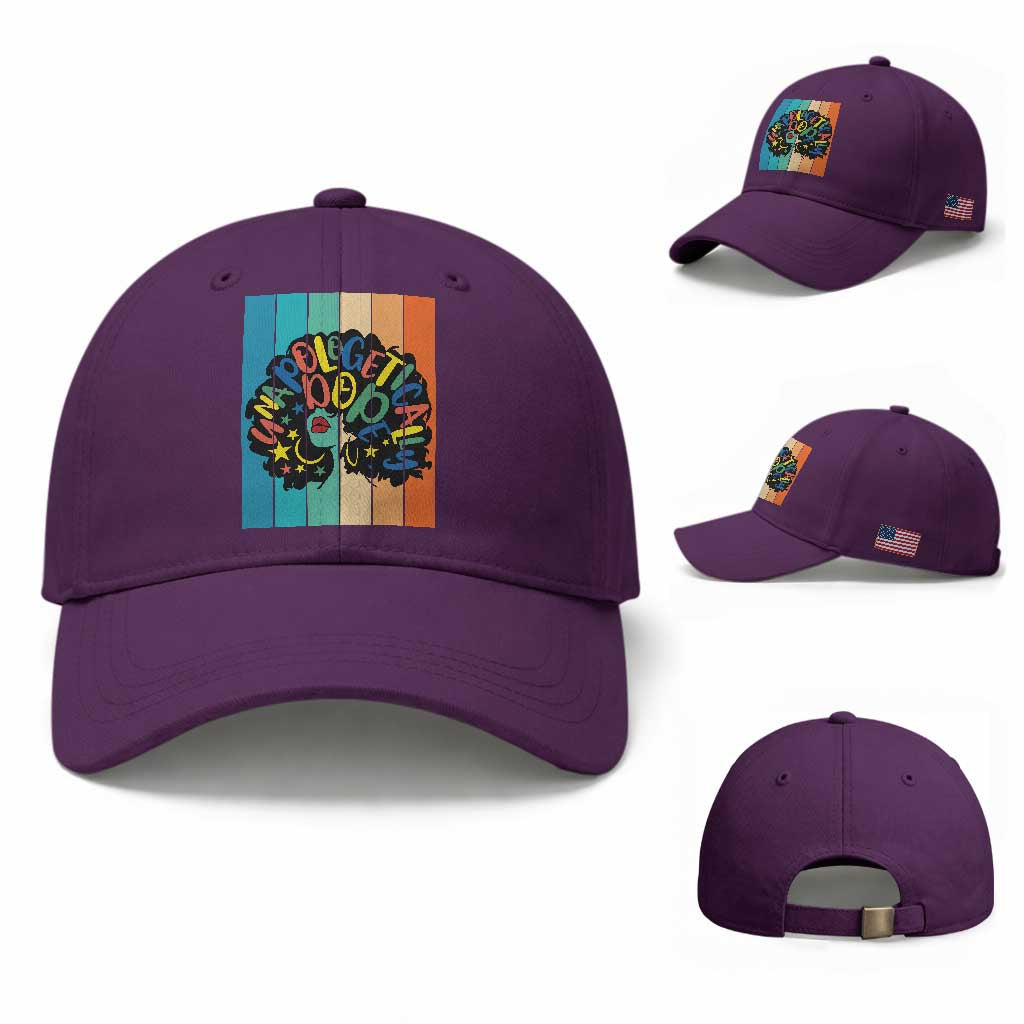 Black Girl Magic Pride Baseball Cap Unapologetically Dope Retro Sunset