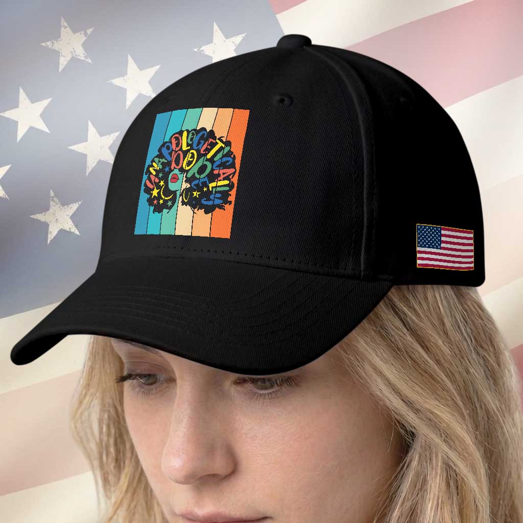 Black Girl Magic Pride Baseball Cap Unapologetically Dope Retro Sunset