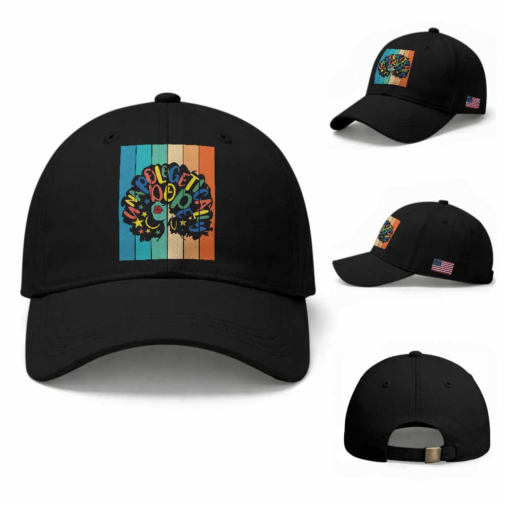 Black Girl Magic Pride Baseball Cap Unapologetically Dope Retro Sunset
