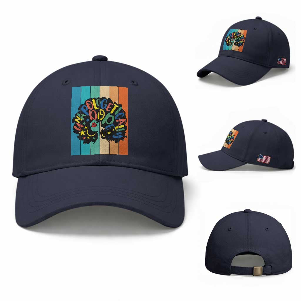 Black Girl Magic Pride Baseball Cap Unapologetically Dope Retro Sunset