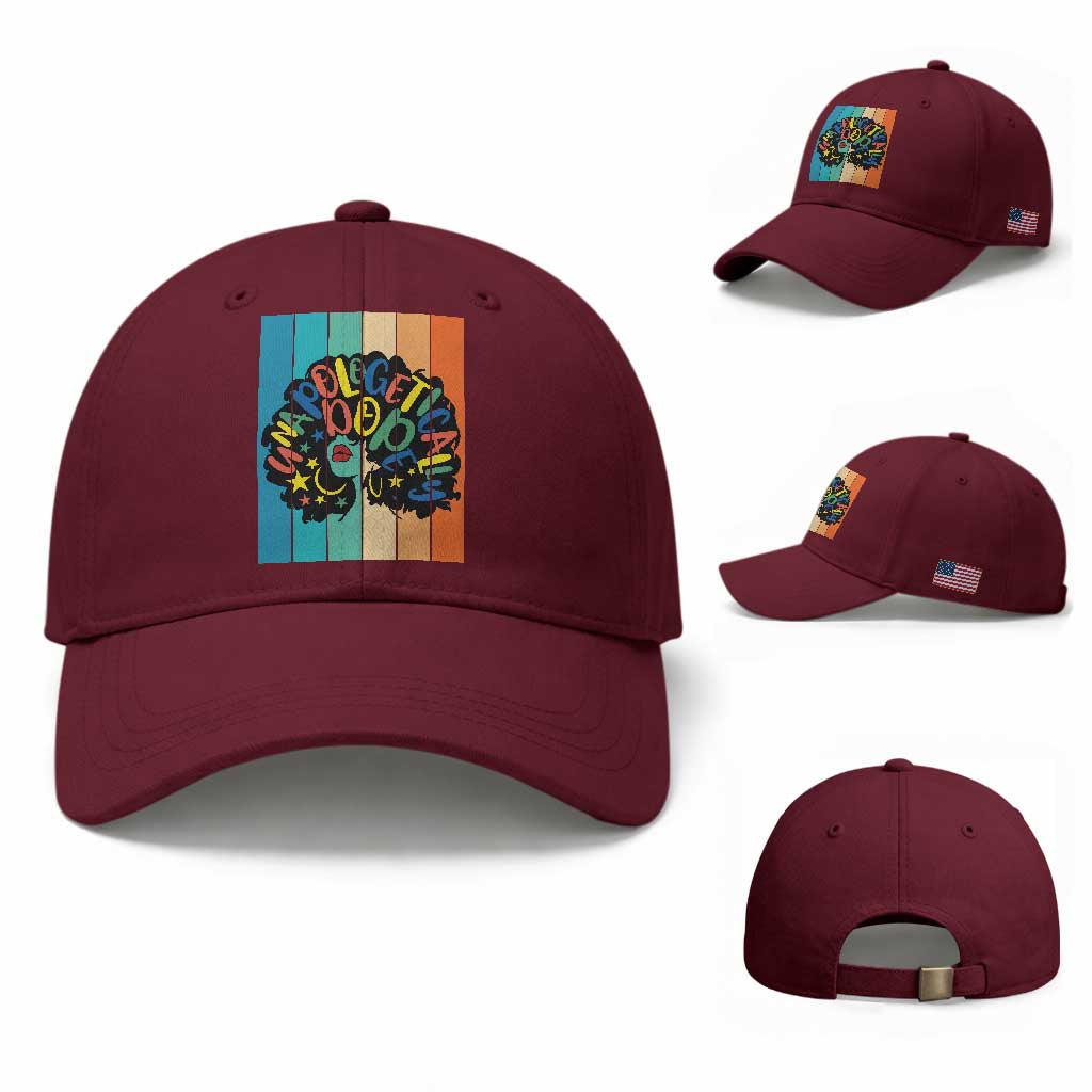 Black Girl Magic Pride Baseball Cap Unapologetically Dope Retro Sunset