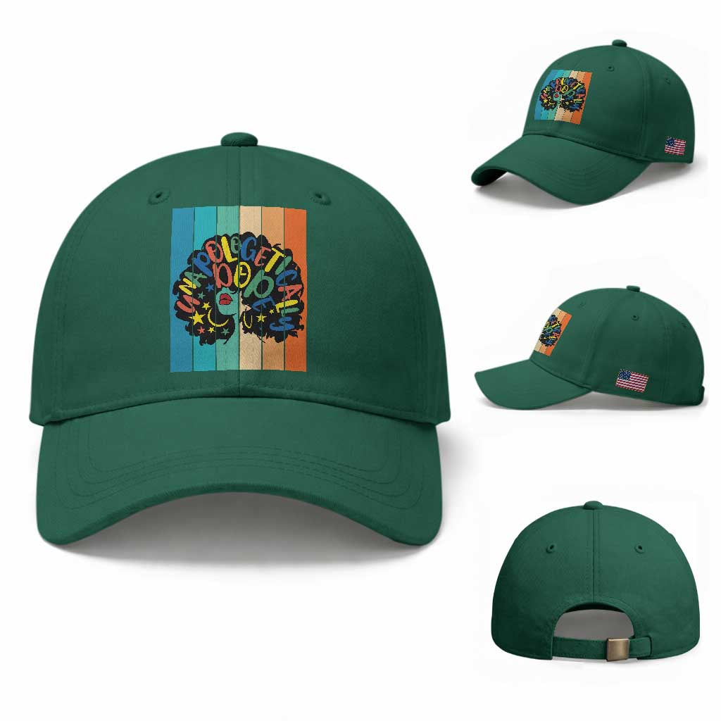 Black Girl Magic Pride Baseball Cap Unapologetically Dope Retro Sunset