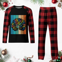 Black Girl Magic Pride Plaid Pajama Set Unapologetically Dope Retro Sunset - Wonder Print Shop