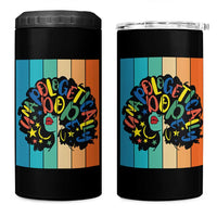 Black Girl Magic Pride 4 in 1 Can Cooler Tumbler Unapologetically Dope Retro Sunset - Wonder Print Shop
