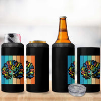 Black Girl Magic Pride 4 in 1 Can Cooler Tumbler Unapologetically Dope Retro Sunset - Wonder Print Shop
