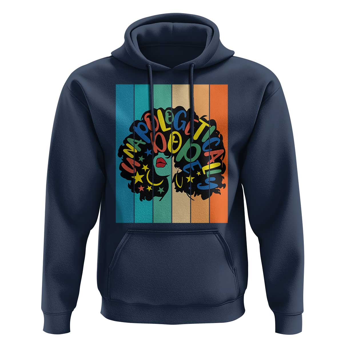Black Girl Magic Pride Hoodie Unapologetically Dope Retro Sunset - Wonder Print Shop