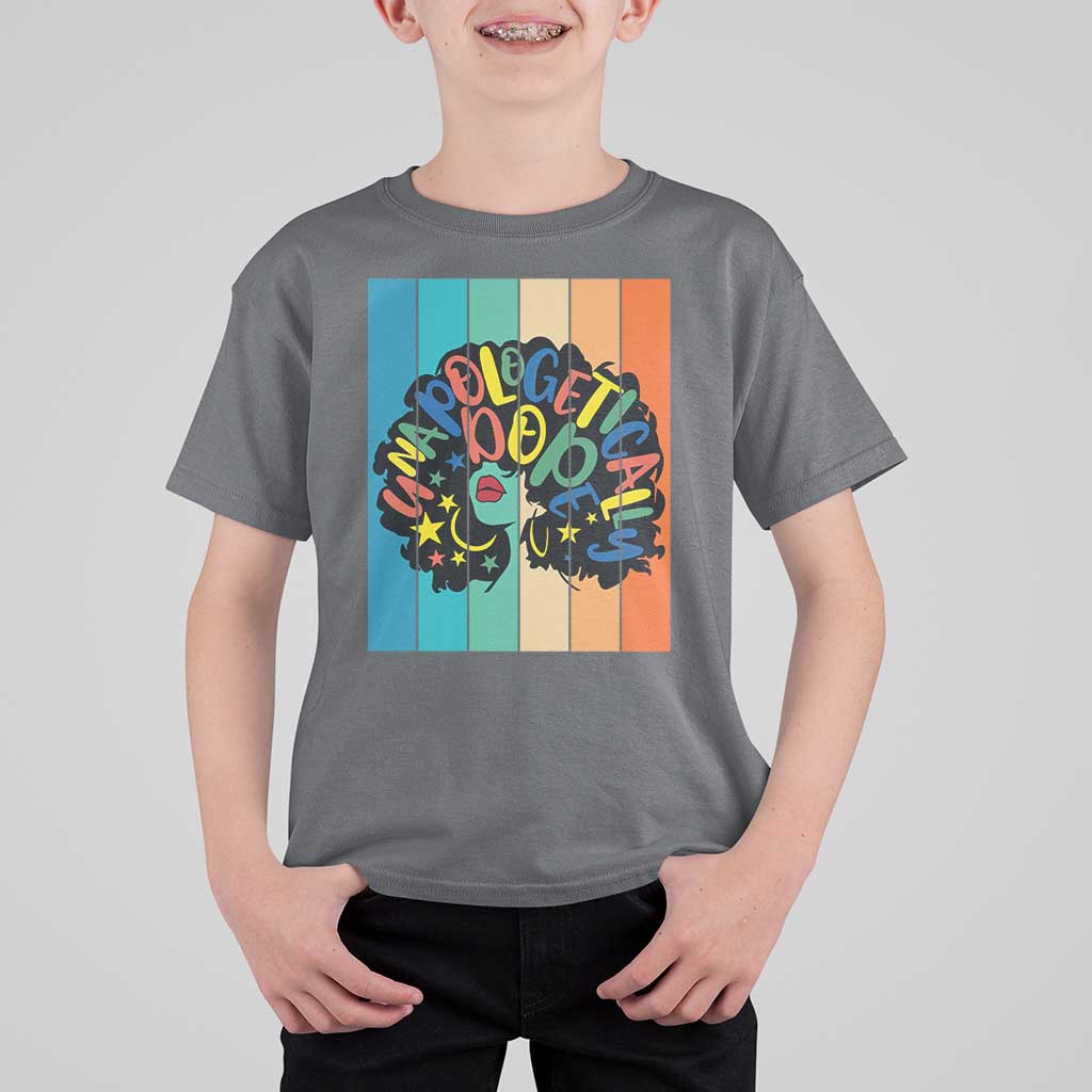 Black Girl Magic Pride T Shirt For Kid Unapologetically Dope Retro Sunset - Wonder Print Shop