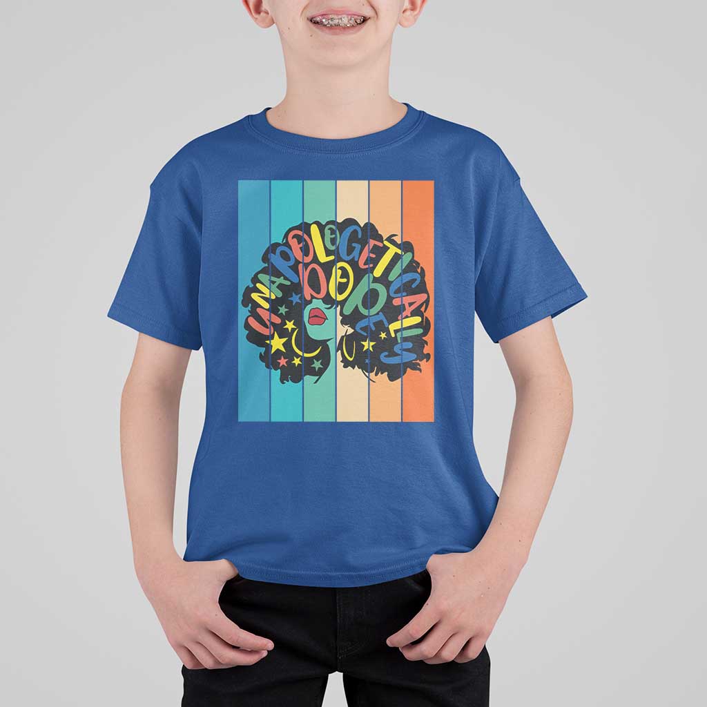 Black Girl Magic Pride T Shirt For Kid Unapologetically Dope Retro Sunset - Wonder Print Shop