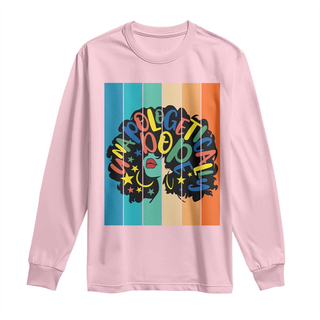 Black Girl Magic Pride Long Sleeve Shirt Unapologetically Dope Retro Sunset - Wonder Print Shop