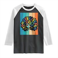 Black Girl Magic Pride Raglan Shirt Unapologetically Dope Retro Sunset - Wonder Print Shop