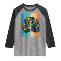 Black Girl Magic Pride Raglan Shirt Unapologetically Dope Retro Sunset - Wonder Print Shop