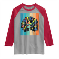 Black Girl Magic Pride Raglan Shirt Unapologetically Dope Retro Sunset - Wonder Print Shop