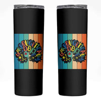 Black Girl Magic Pride Skinny Tumbler Unapologetically Dope Retro Sunset - Wonder Print Shop