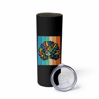 Black Girl Magic Pride Skinny Tumbler Unapologetically Dope Retro Sunset - Wonder Print Shop
