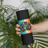 Black Girl Magic Pride Skinny Tumbler Unapologetically Dope Retro Sunset - Wonder Print Shop