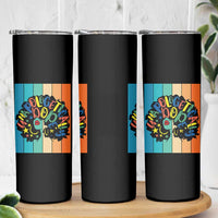 Black Girl Magic Pride Skinny Tumbler Unapologetically Dope Retro Sunset - Wonder Print Shop