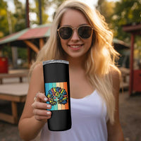 Black Girl Magic Pride Skinny Tumbler Unapologetically Dope Retro Sunset - Wonder Print Shop