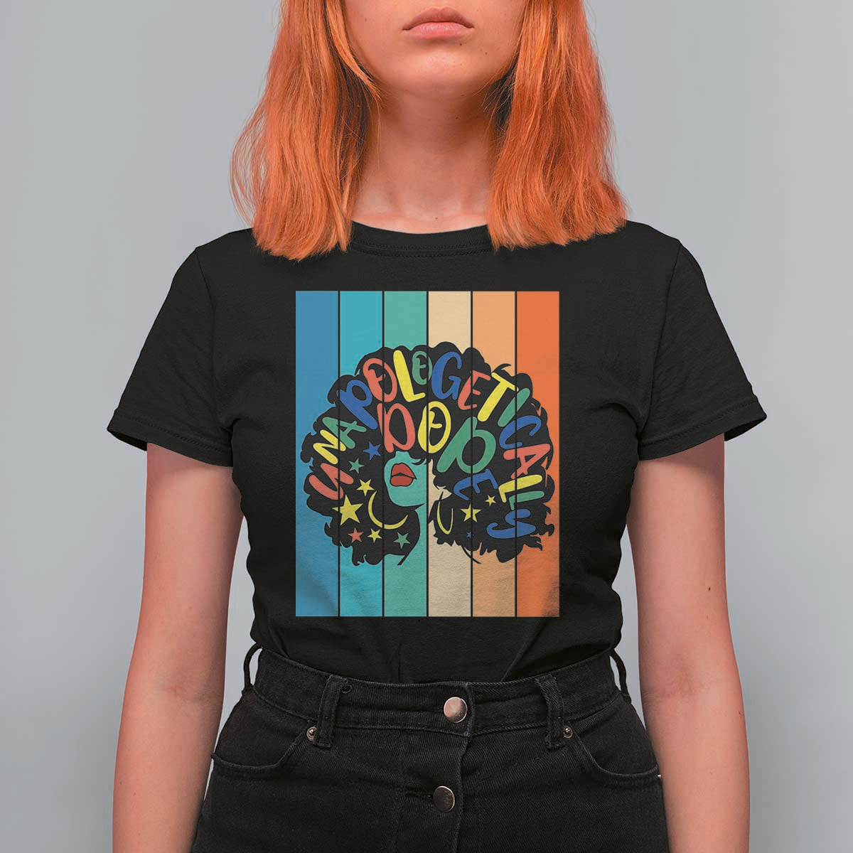 Black Girl Magic Pride T Shirt For Women Unapologetically Dope Retro Sunset - Wonder Print Shop