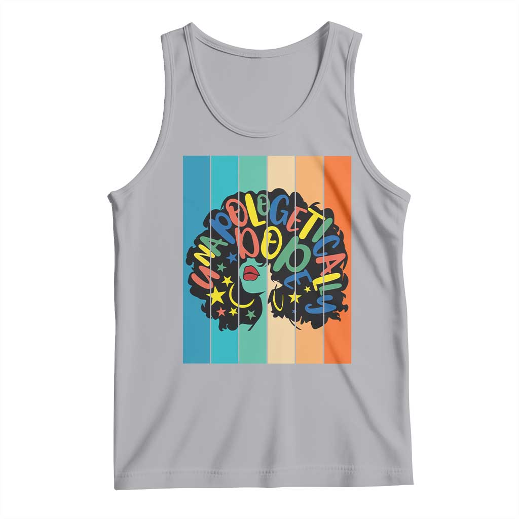 Black Girl Magic Pride Tank Top Unapologetically Dope Retro Sunset - Wonder Print Shop