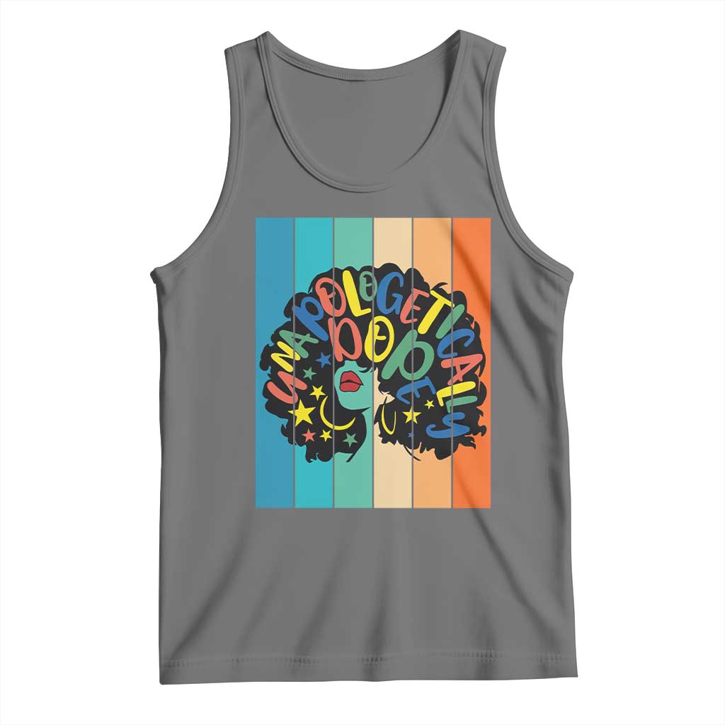Black Girl Magic Pride Tank Top Unapologetically Dope Retro Sunset - Wonder Print Shop