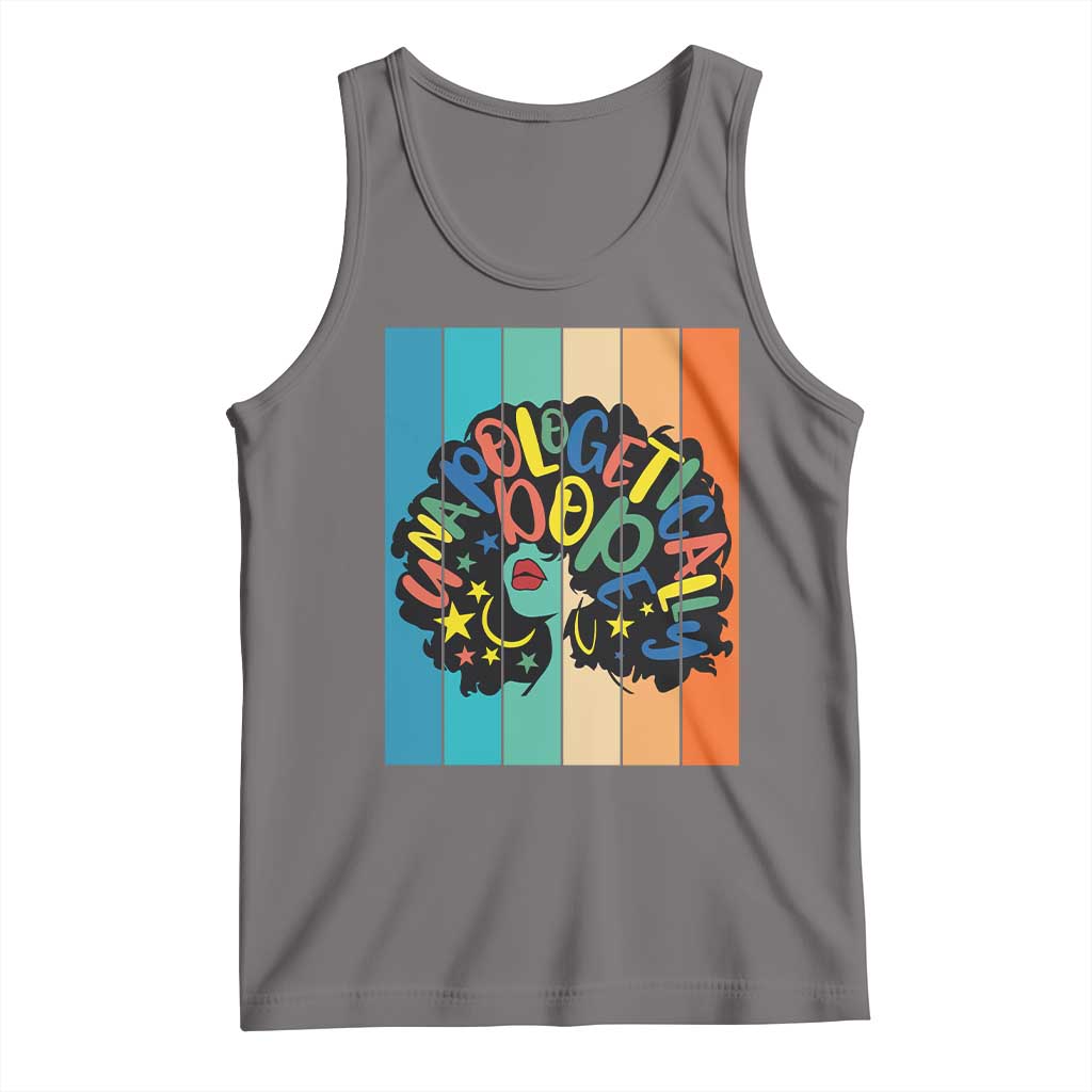 Black Girl Magic Pride Tank Top Unapologetically Dope Retro Sunset - Wonder Print Shop