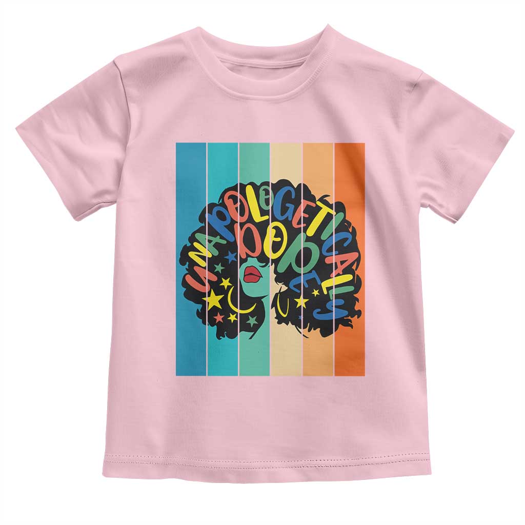 Black Girl Magic Pride Toddler T Shirt Unapologetically Dope Retro Sunset - Wonder Print Shop