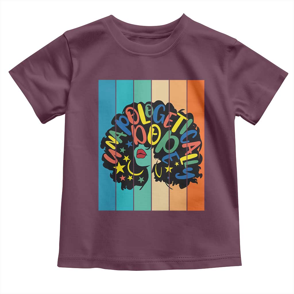Black Girl Magic Pride Toddler T Shirt Unapologetically Dope Retro Sunset - Wonder Print Shop