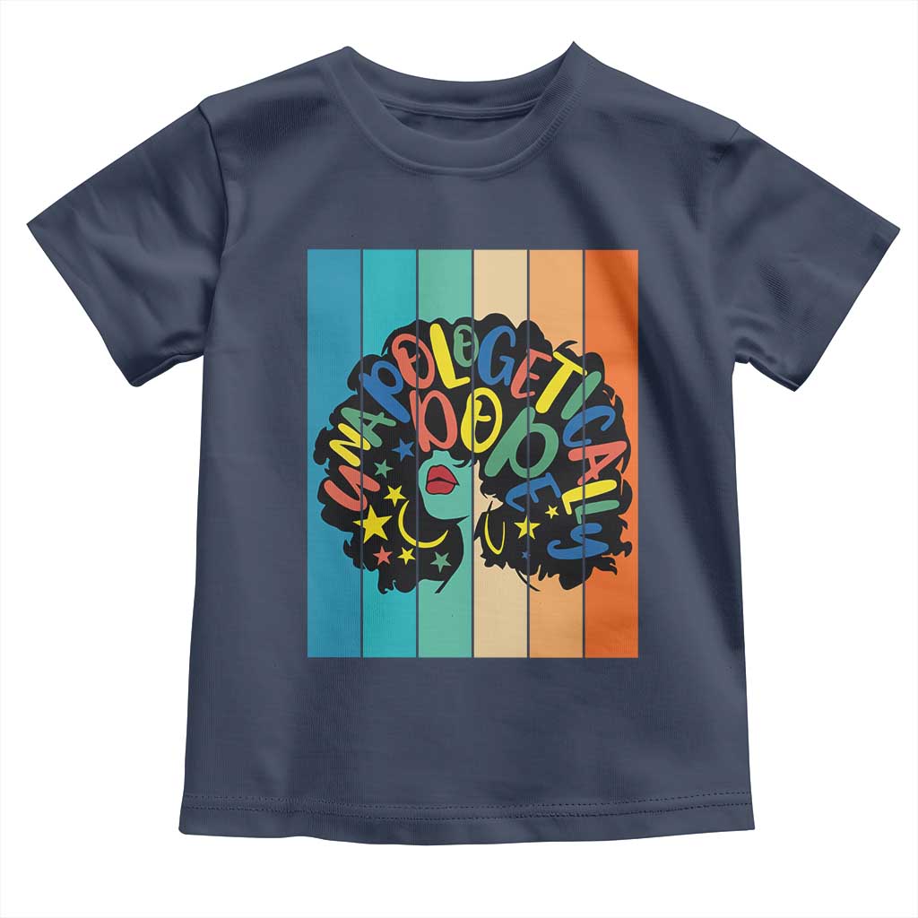 Black Girl Magic Pride Toddler T Shirt Unapologetically Dope Retro Sunset - Wonder Print Shop