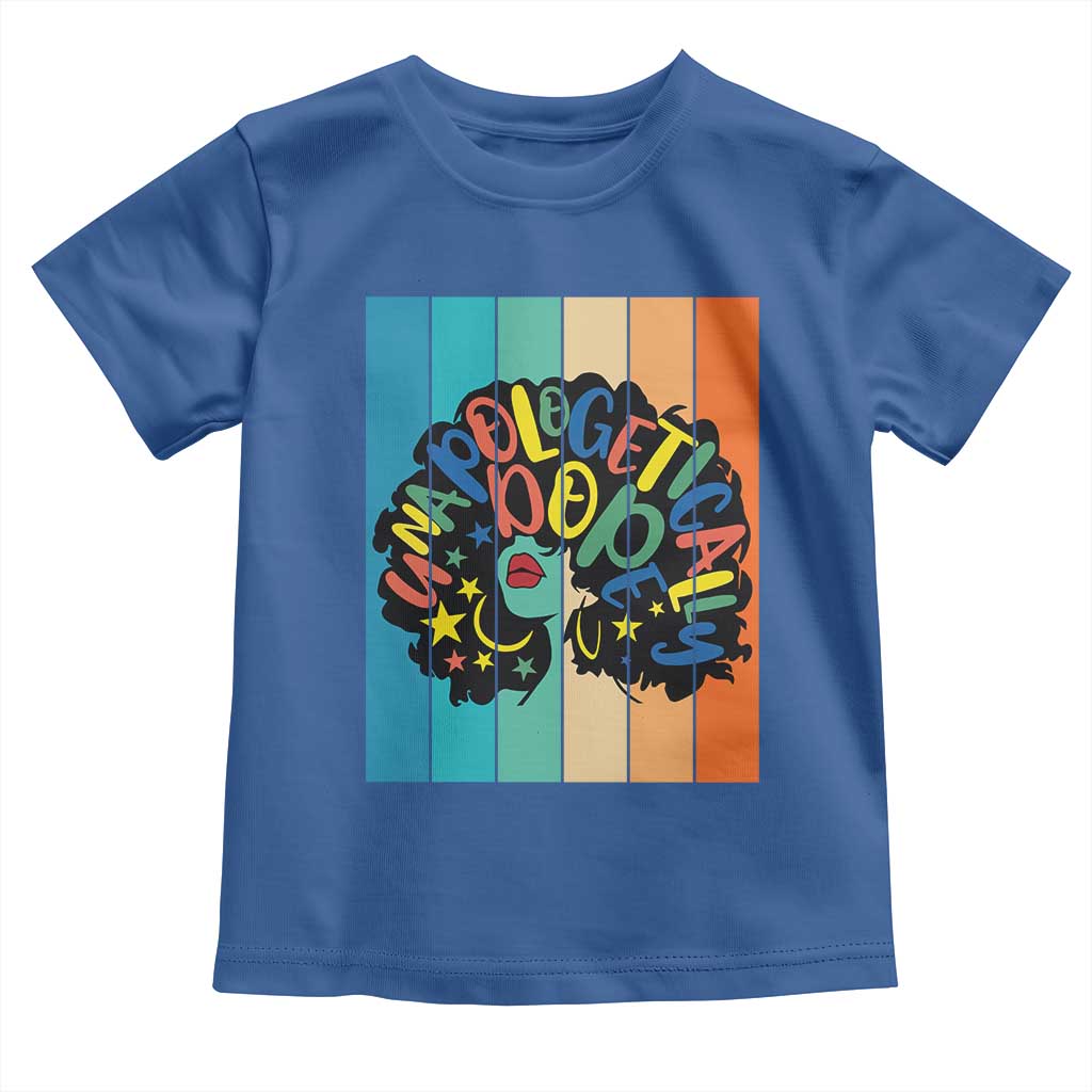 Black Girl Magic Pride Toddler T Shirt Unapologetically Dope Retro Sunset - Wonder Print Shop