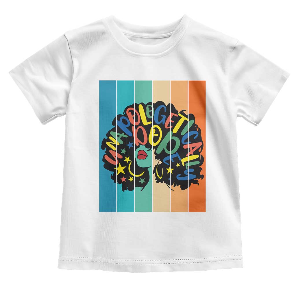 Black Girl Magic Pride Toddler T Shirt Unapologetically Dope Retro Sunset - Wonder Print Shop