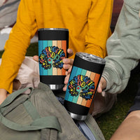 Black Girl Magic Pride Tumbler Cup Unapologetically Dope Retro Sunset - Wonder Print Shop