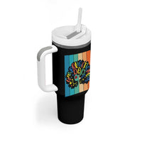 Black Girl Magic Pride Tumbler With Handle Unapologetically Dope Retro Sunset - Wonder Print Shop