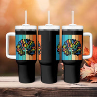 Black Girl Magic Pride Tumbler With Handle Unapologetically Dope Retro Sunset - Wonder Print Shop
