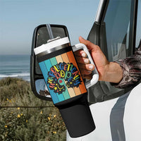Black Girl Magic Pride Tumbler With Handle Unapologetically Dope Retro Sunset - Wonder Print Shop