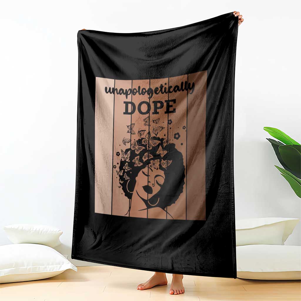 Inspirational Black Women Gift Throw Blanket Unapologetically Dope - Wonder Print Shop