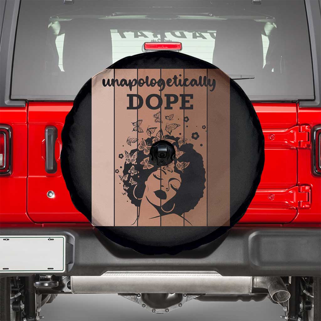 Inspirational Black Women Gift Spare Tire Cover Unapologetically Dope - Wonder Print Shop