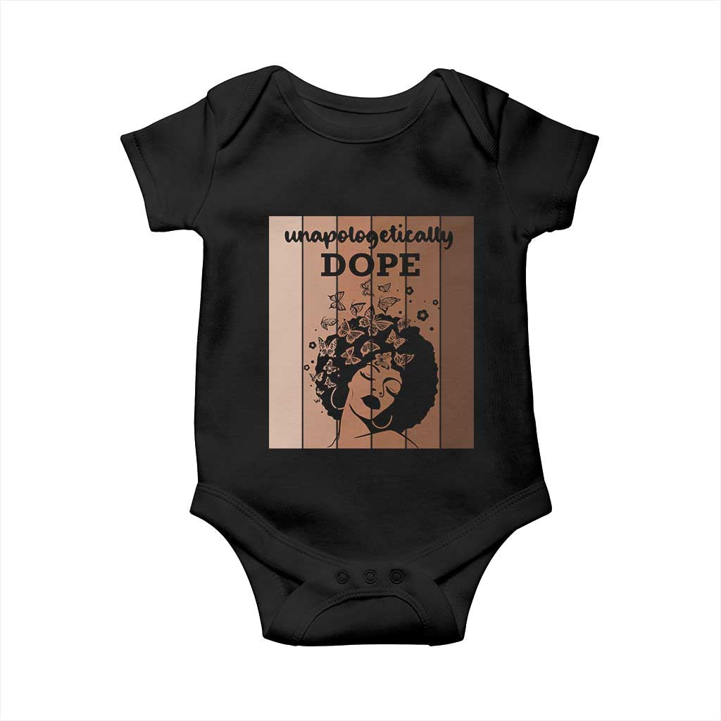 Inspirational Black Women Gift Baby Onesie Unapologetically Dope - Wonder Print Shop
