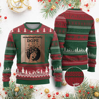 Inspirational Black Women Gift Ugly Christmas Sweater Unapologetically Dope - Wonder Print Shop