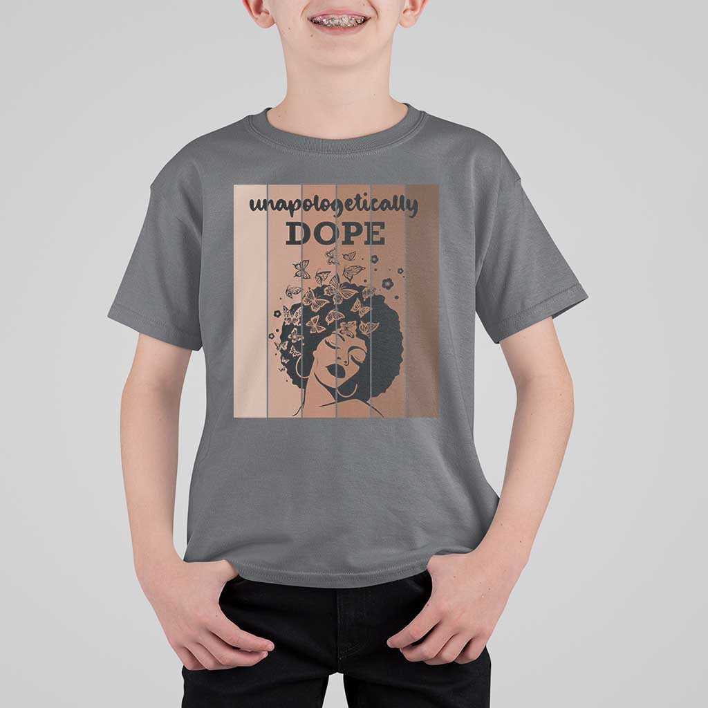 Inspirational Black Women Gift T Shirt For Kid Unapologetically Dope - Wonder Print Shop