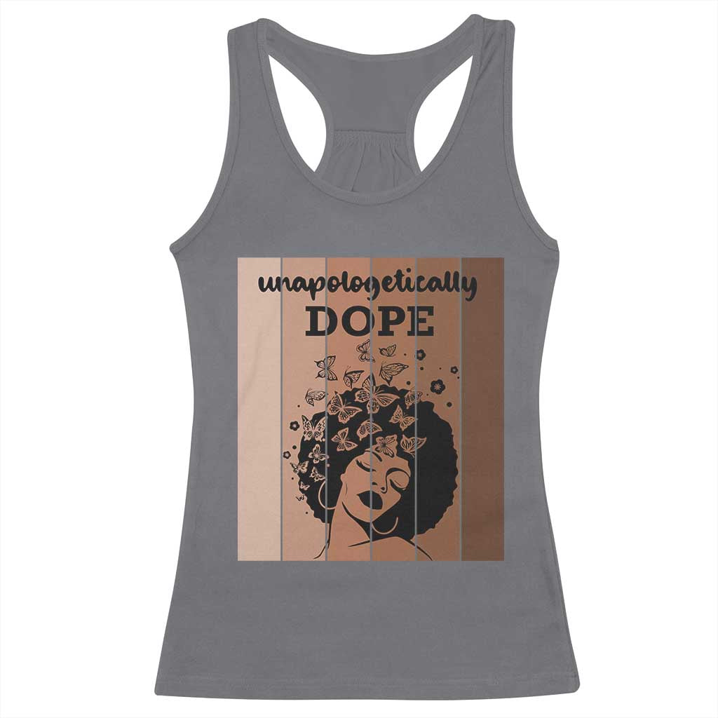 Inspirational Black Women Gift Racerback Tank Top Unapologetically Dope - Wonder Print Shop